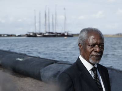 VN-voorzitter Kofi Annan was op 7 september bij het event Making Waves om te vertellen over de innovaties binnen de domeinen water, energie, klimaat, voedsel, gezondheid en veiligheid.