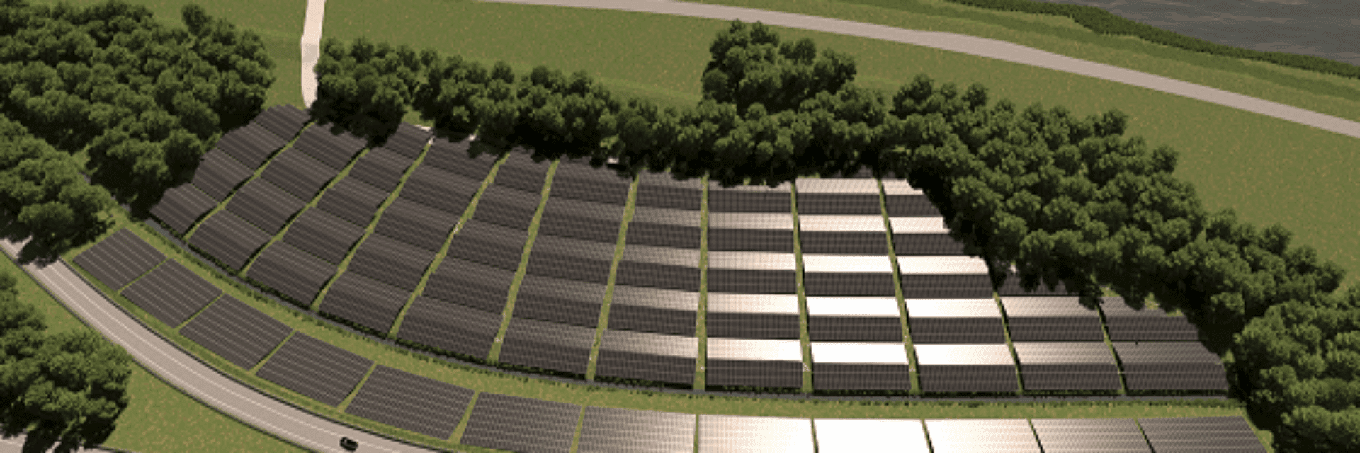 Ontwerp zonnepark birdview Benthem Crouwel