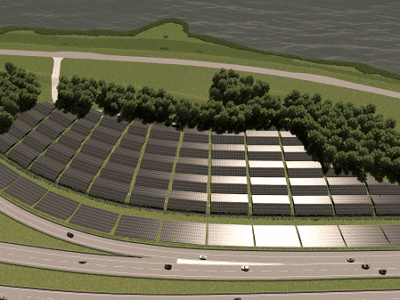 Ontwerp zonnepark birdview Benthem Crouwel