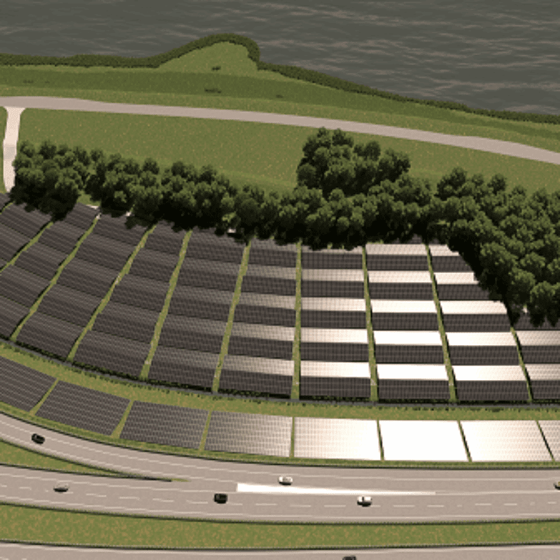 Ontwerp zonnepark birdview Benthem Crouwel